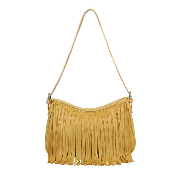 Handbags - 9888 Fringe Shoulder Bag Underarm Suede Western Hobo Purses and Handbags